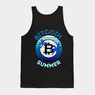 Bitcoin Summer Retro Sunset Tank Top
